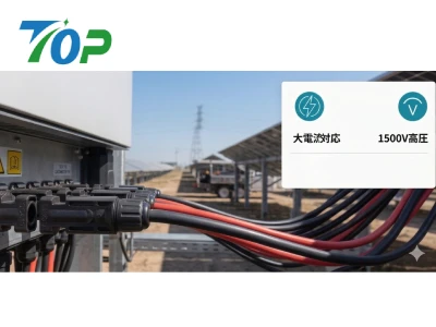 1500V DC・最大50A対応の太陽光コネクタ（メガソーラー仕様）