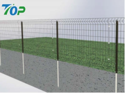 48+38 分離式フェンスシステム|簡単施工・高安定性・耐食性 48+38分離式フェンスの高安定性、強風でも転倒しない支柱とアンカーピン構造