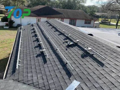 アスファルトシングル屋根用ソーラー架台｜平板金具＋レールタイプ