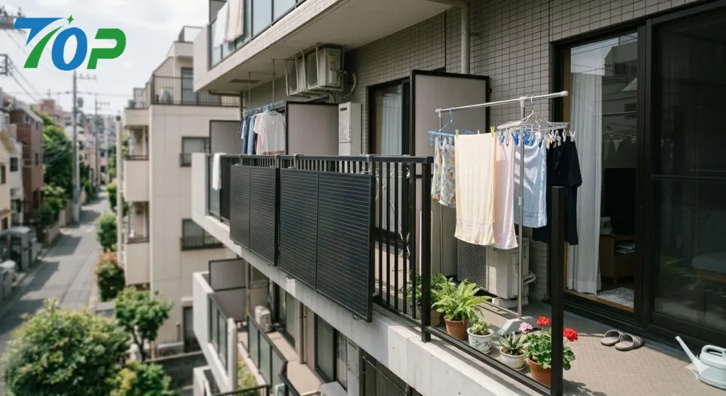 バルコニー用ソーラーパネル架台 0度フラット設置 diy対応 アルミ製 高風圧耐性