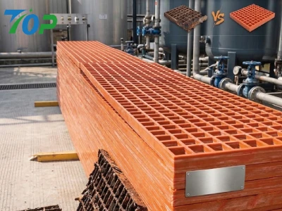 FRPグレーチング(耐食・軽量・絶縁仕様) 耐酸・耐アルカリ・耐塩害に優れたFRPグレーチングの耐食性能イメージ