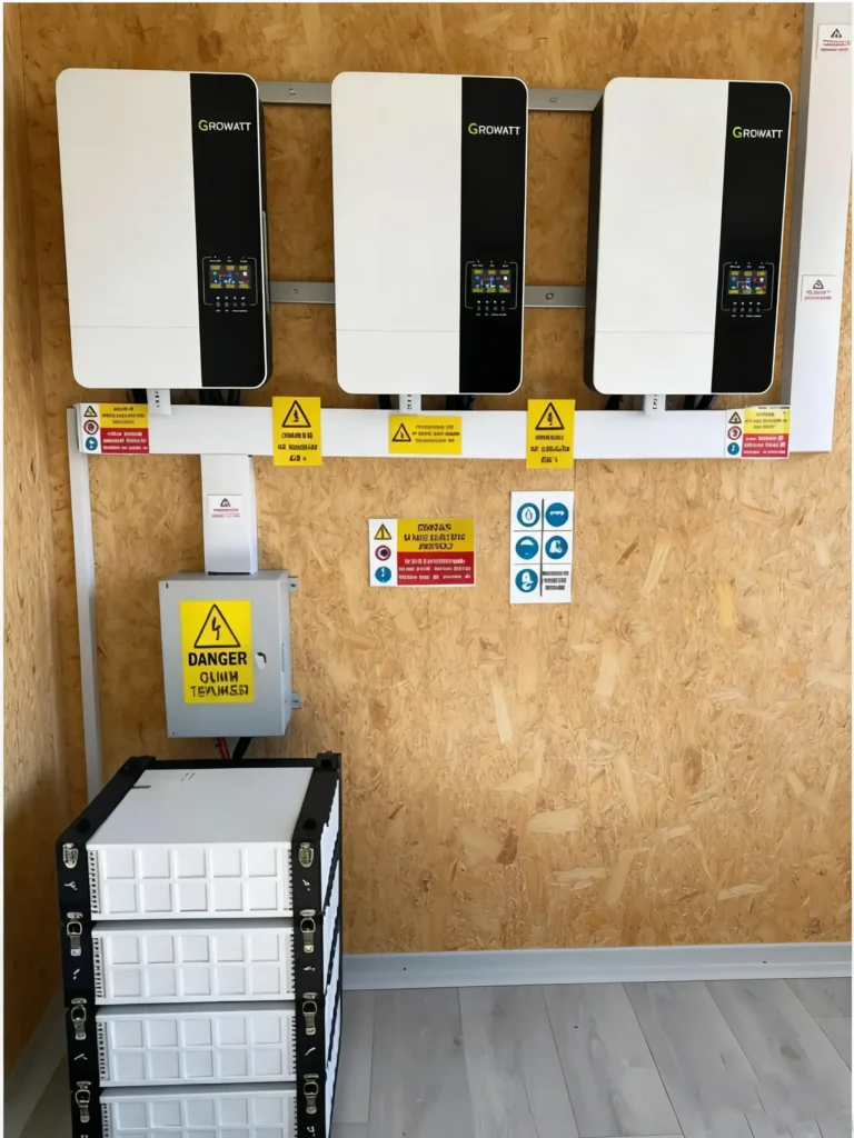 最大9台並列接続対応オフグリッド蓄電インバーター構成例