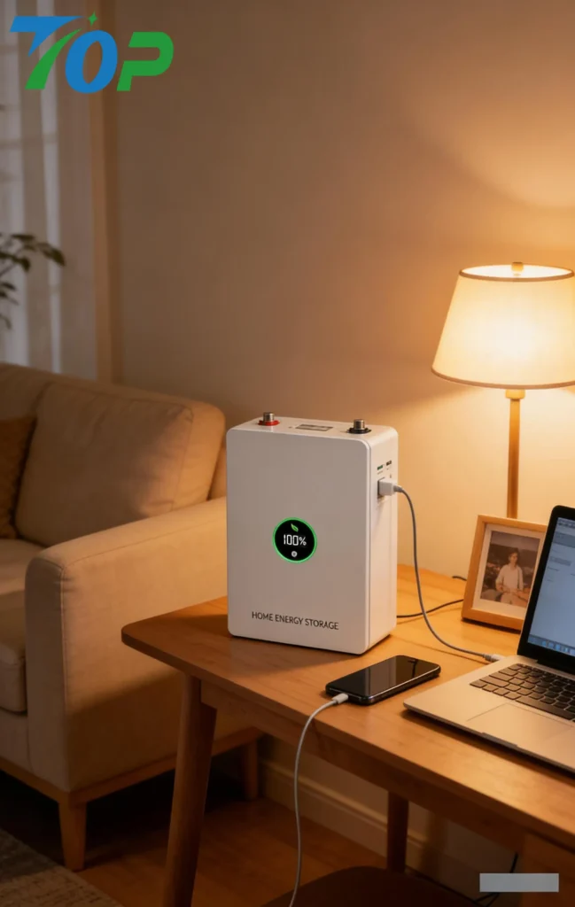 家庭用蓄電池5.12kWhによる停電時バックアップ電源イメージ