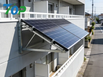 壁面設置用三角架太陽光架台（住宅用・角度調整タイプ）