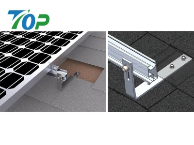 アスファルトシングル屋根用ソーラー架台|平板金具+レールタイプ AL6005-T5 アルミ合金とSUS304採用 太陽光架台 高耐久素材