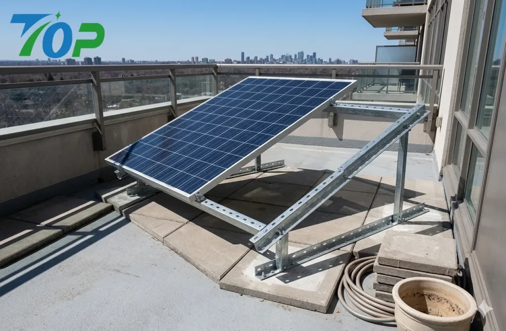 日当たりの良い場所に自由に配置し発電効率を最大限に高める太陽光パネルスタンド