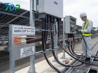 600V CVTケーブルの軟銅導体構造（JIS C 3605準拠・低導体抵抗設計）