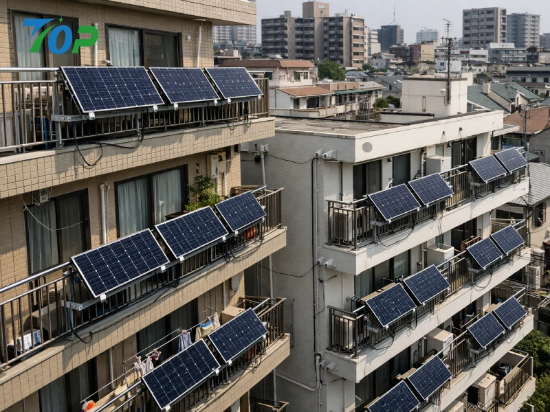 Residential Balcony Solar Energy Usage Scene