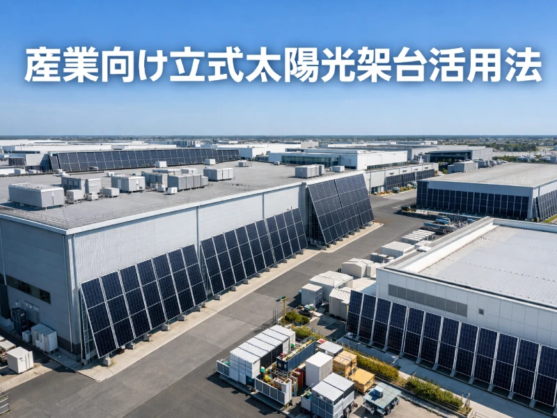 立式太陽光架台の構造設計と両面発電モジュールの示意図